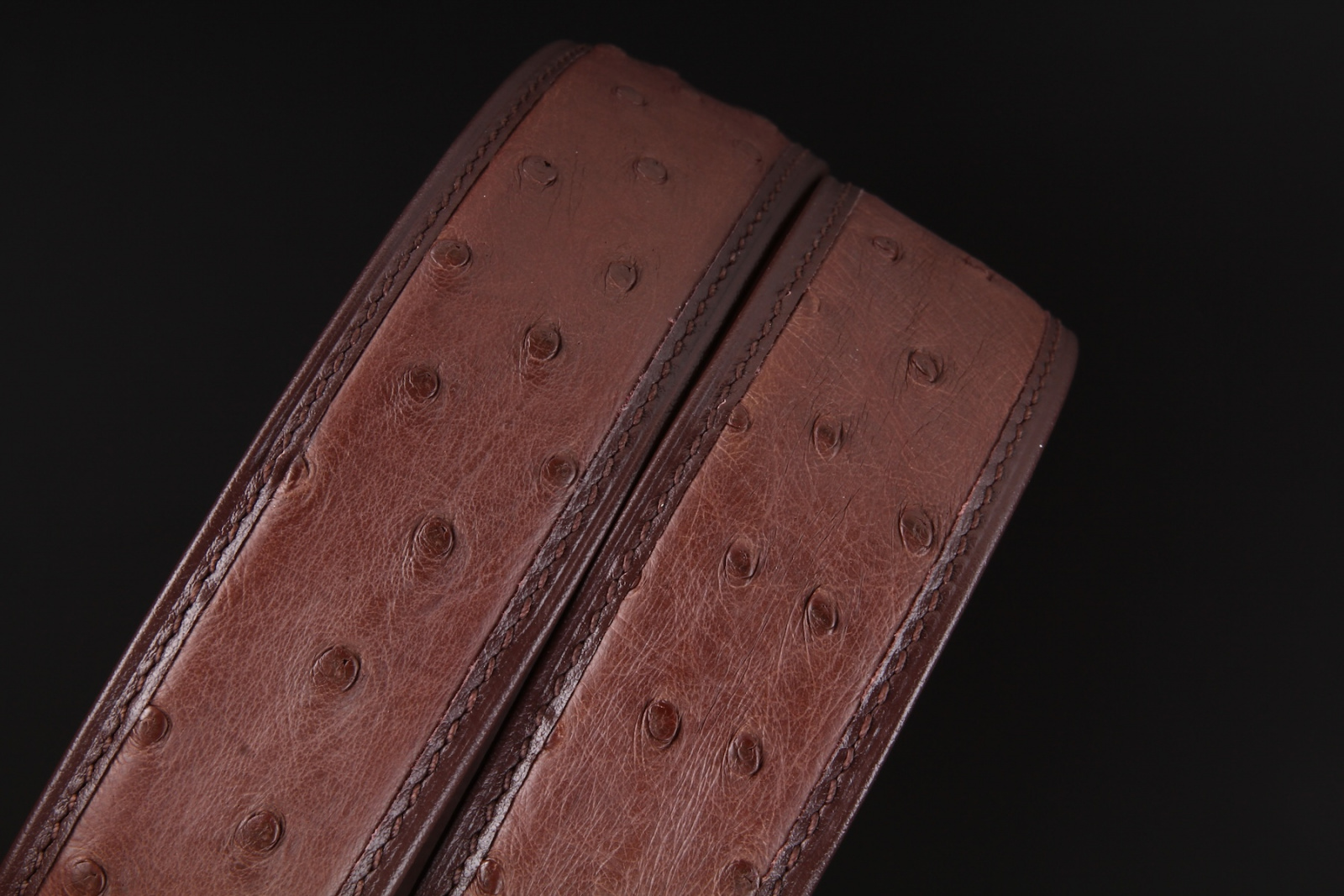 Ремень из кожи страуса Treoda, ширина 3,5 см