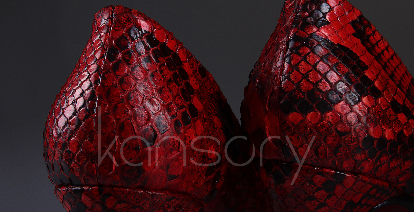 Туфли женские из кожи питона Kansory