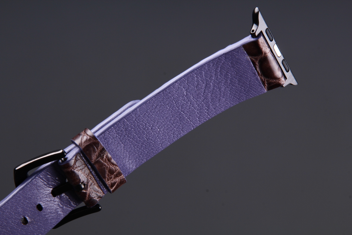 Ремешок для часов из кожи крокодила для Apple Watch, Kansory