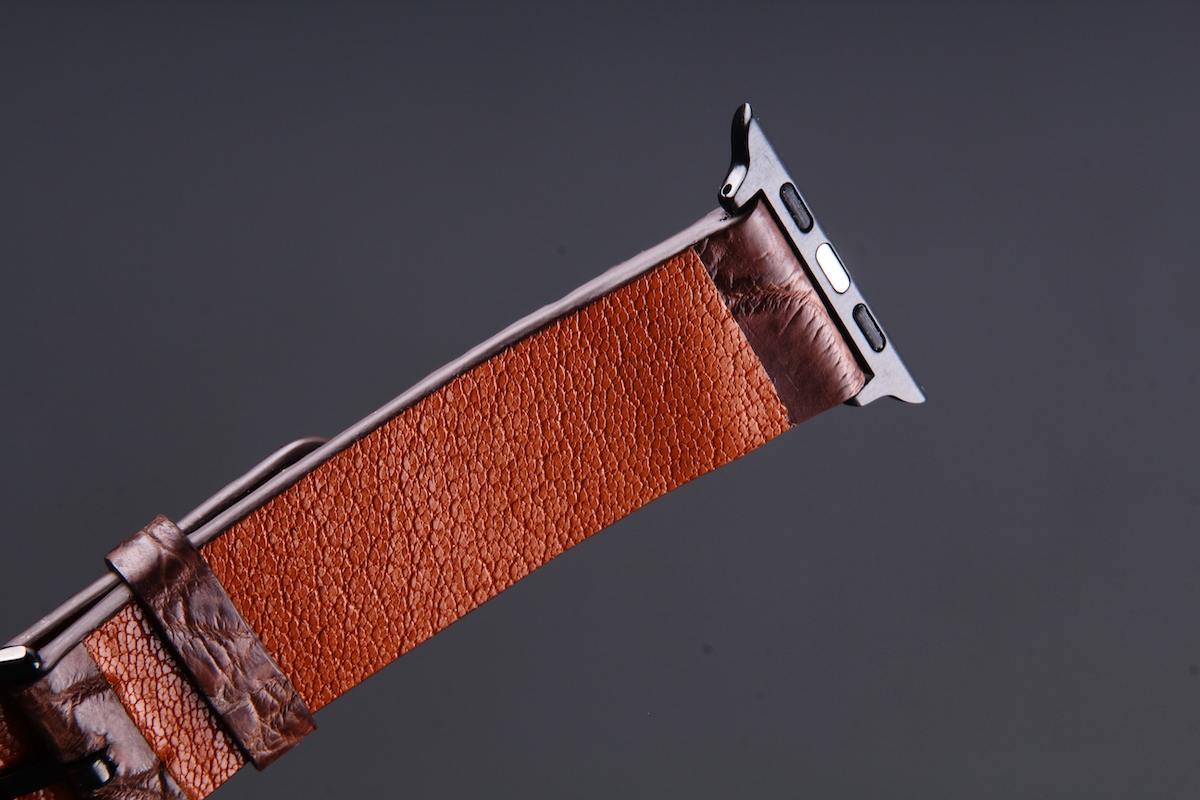 Ремешок для часов из кожи крокодила для Apple Watch, Kansory