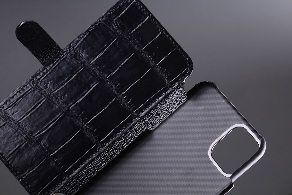 Чехол-книжка для iPhone/Samsung/Sony/Honor из кожи крокодила Kansory