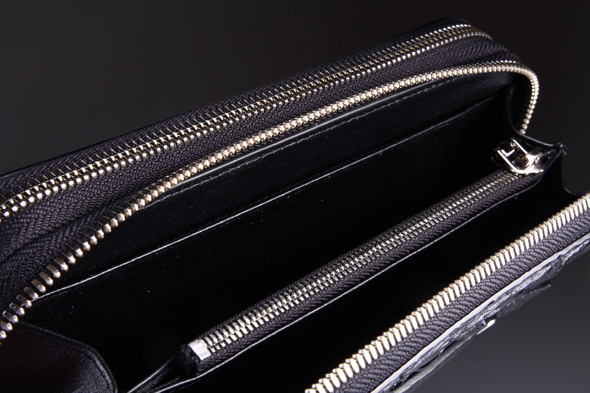 Клатч из кожи крокодила с боковой ручкой 21x11,5 см