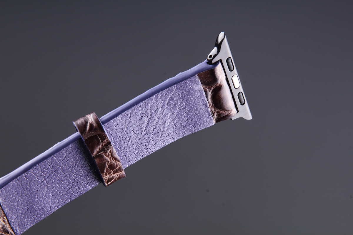 Ремешок для часов из кожи крокодила для Apple Watch, Kansory