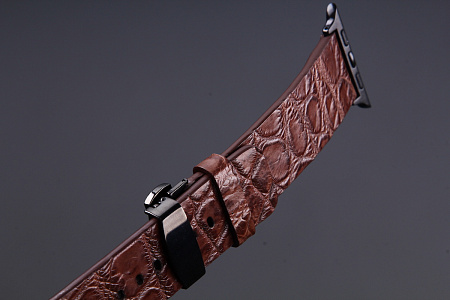 Ремешок для часов из кожи крокодила для Apple Watch, Kansory