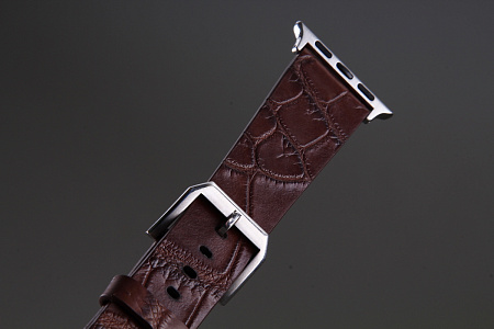 Ремешок для часов из кожи крокодила для Apple Watch, Kansory