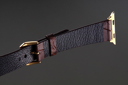 Ремешок для часов из кожи крокодила для Apple Watch, Kansory