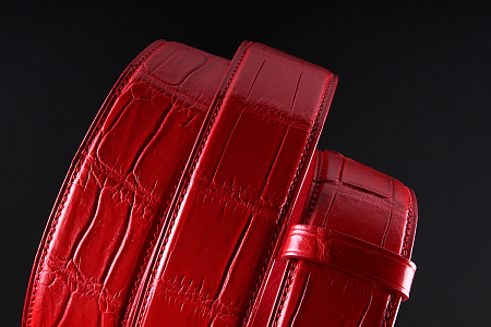 Ремень из кожи крокодила Kansory, ручная работа