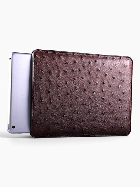 Чехол для iPad, MacBook, планшета, ноутбука из кожи страуса