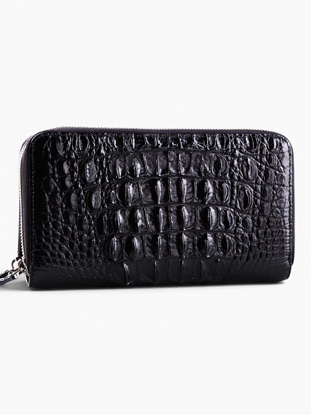 Клатч из кожи крокодила с боковой ручкой 21x11,5 см