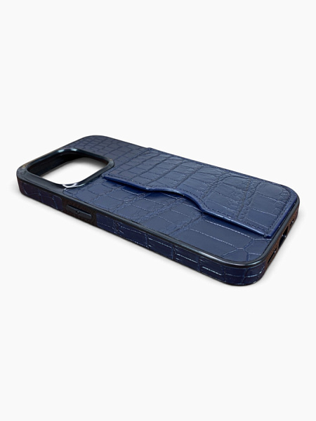 Чехол с картхолдером на любую модель iPhone из кожи крокодила