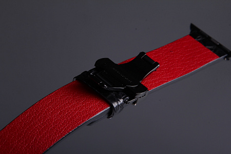 Ремешок для часов из кожи крокодила для Apple Watch, Kansory