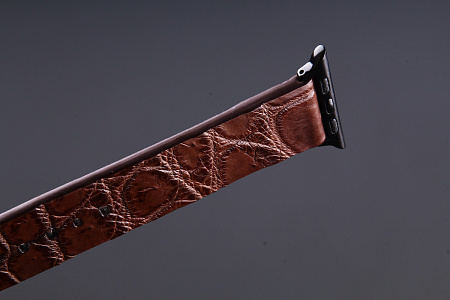 Ремешок для часов из кожи крокодила для Apple Watch, Kansory