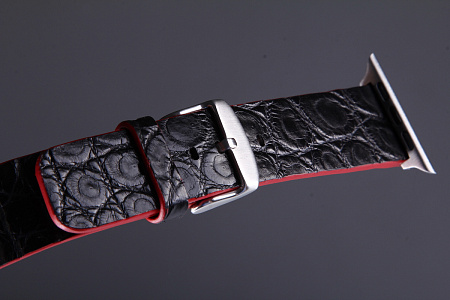 Ремешок для часов из кожи крокодила для Apple Watch, Kansory