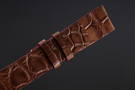 Ремешок для часов из кожи крокодила для Apple Watch, Kansory