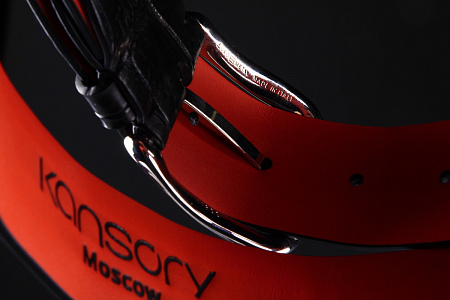 Ремень из кожи крокодила Kansory, ручная работа